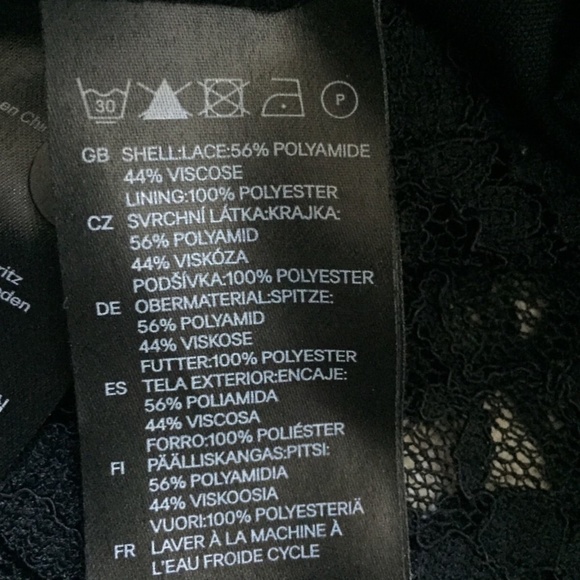 H&M Divided Size 6 Black Lace Dress Mini Sexy - Picture 8 of 8